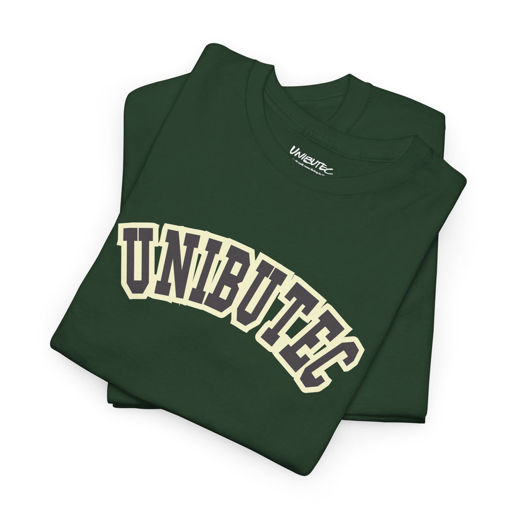Unibutec Vintage Arch Logo T-Shirt — Retro Collegiate Graphic Tee