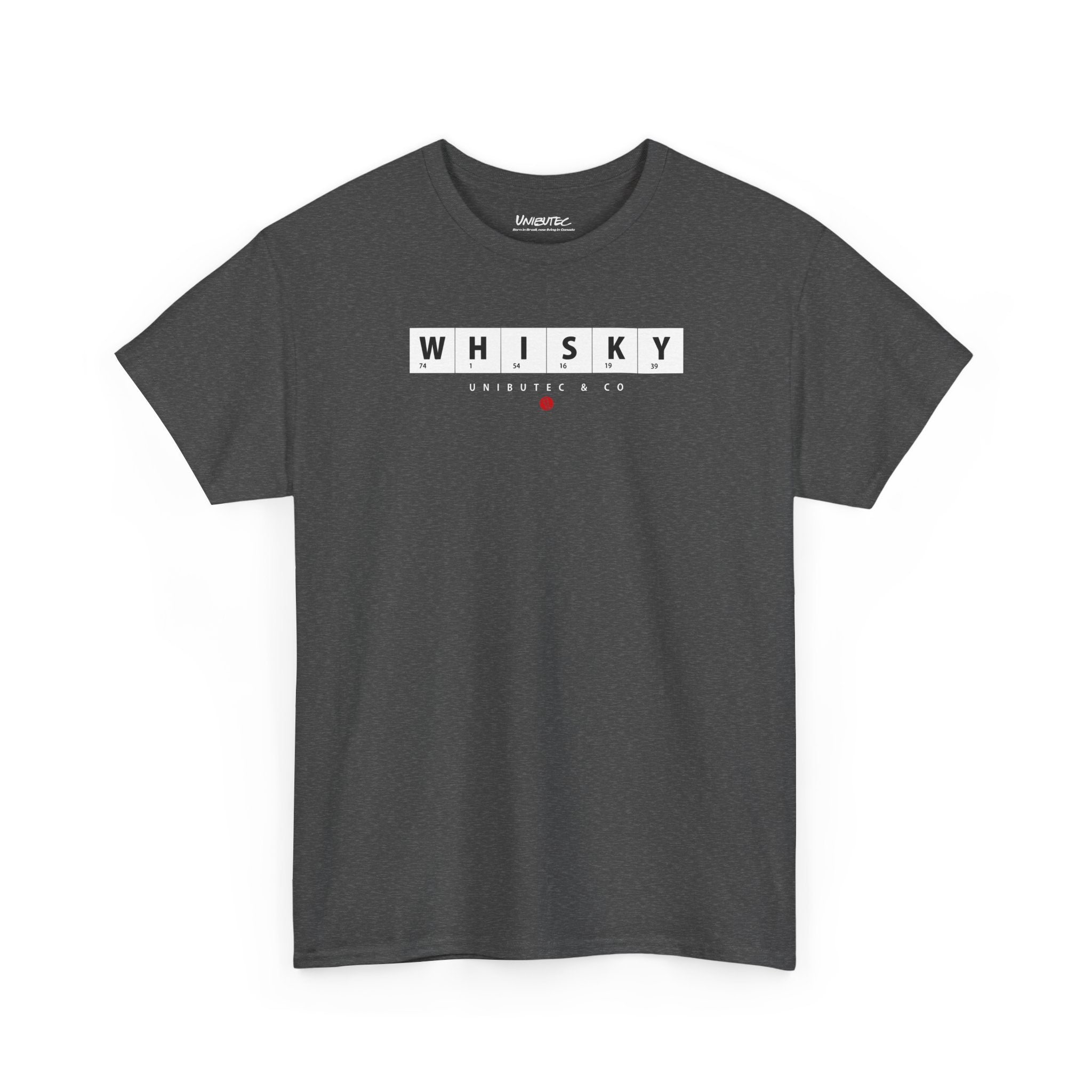 Whisky Scrabble Tile Graphic Tee — Minimalist Bar Lover T‑Shirt