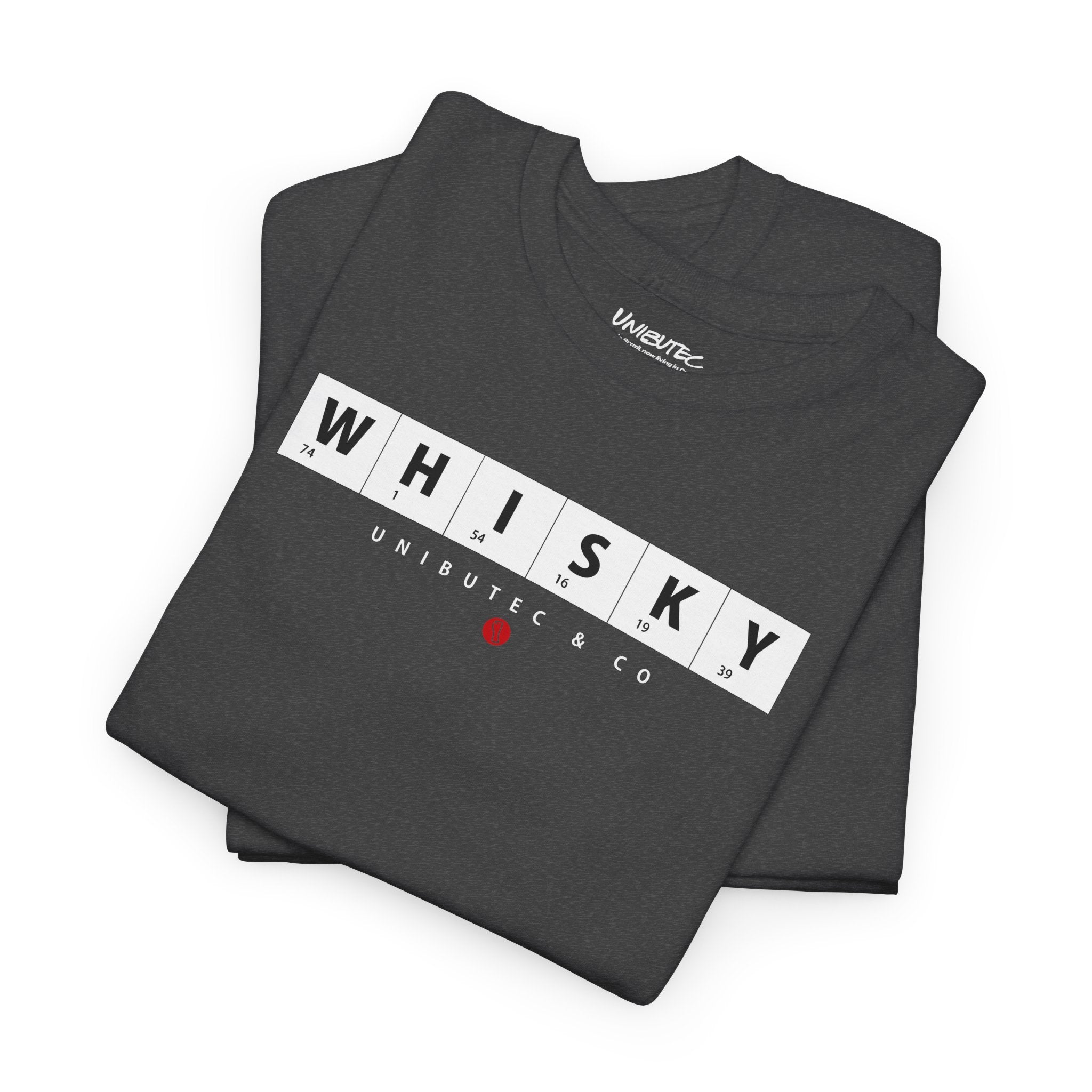 Whisky Scrabble Tile Graphic Tee — Minimalist Bar Lover T‑Shirt
