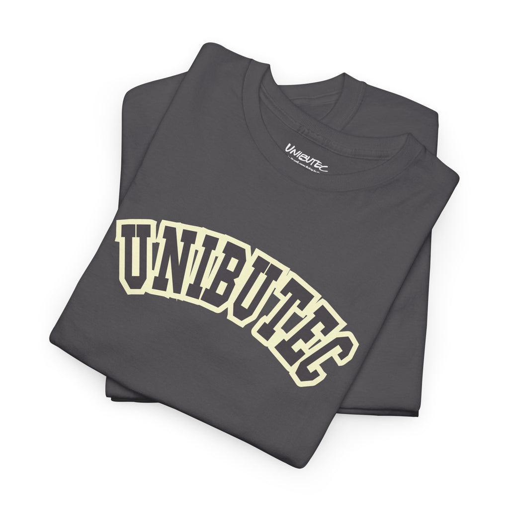 Unibutec Vintage Arch Logo T-Shirt — Retro Collegiate Graphic Tee