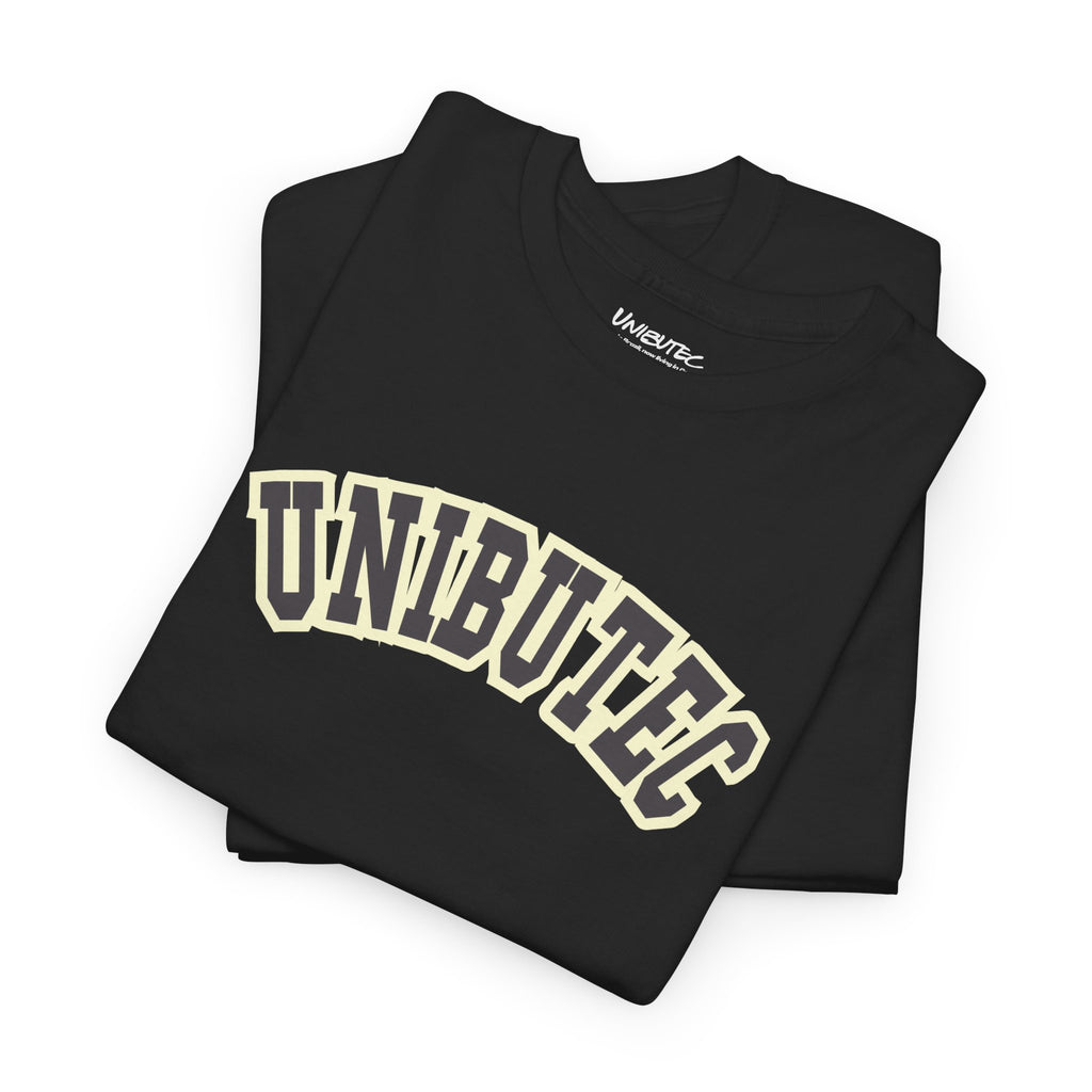 Unibutec Vintage Arch Logo T-Shirt — Retro Collegiate Graphic Tee
