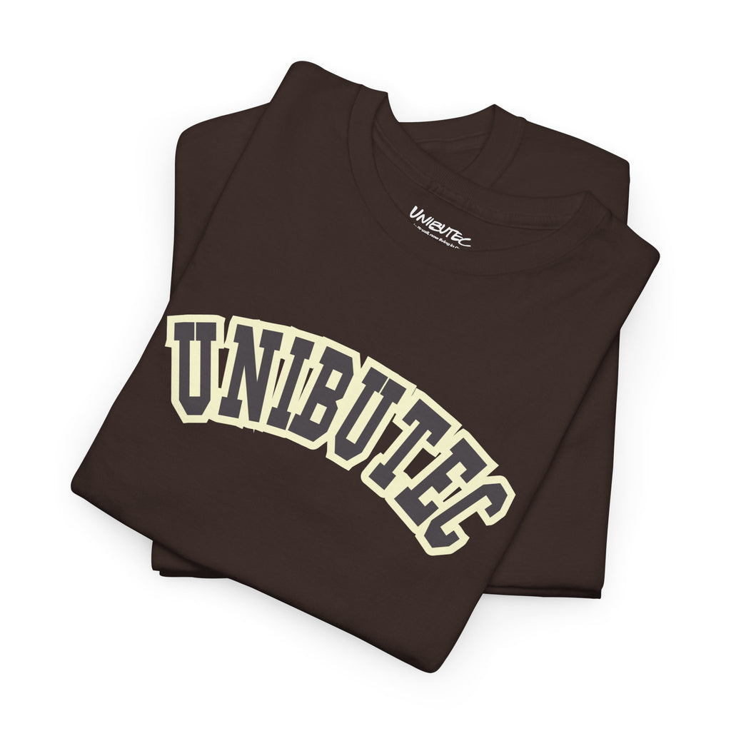 Unibutec Vintage Arch Logo T-Shirt — Retro Collegiate Graphic Tee