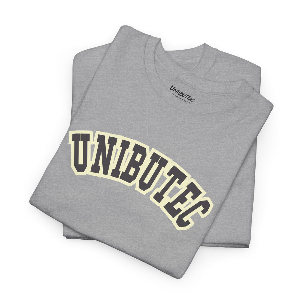 Unibutec Vintage Arch Logo T-Shirt — Retro Collegiate Graphic Tee